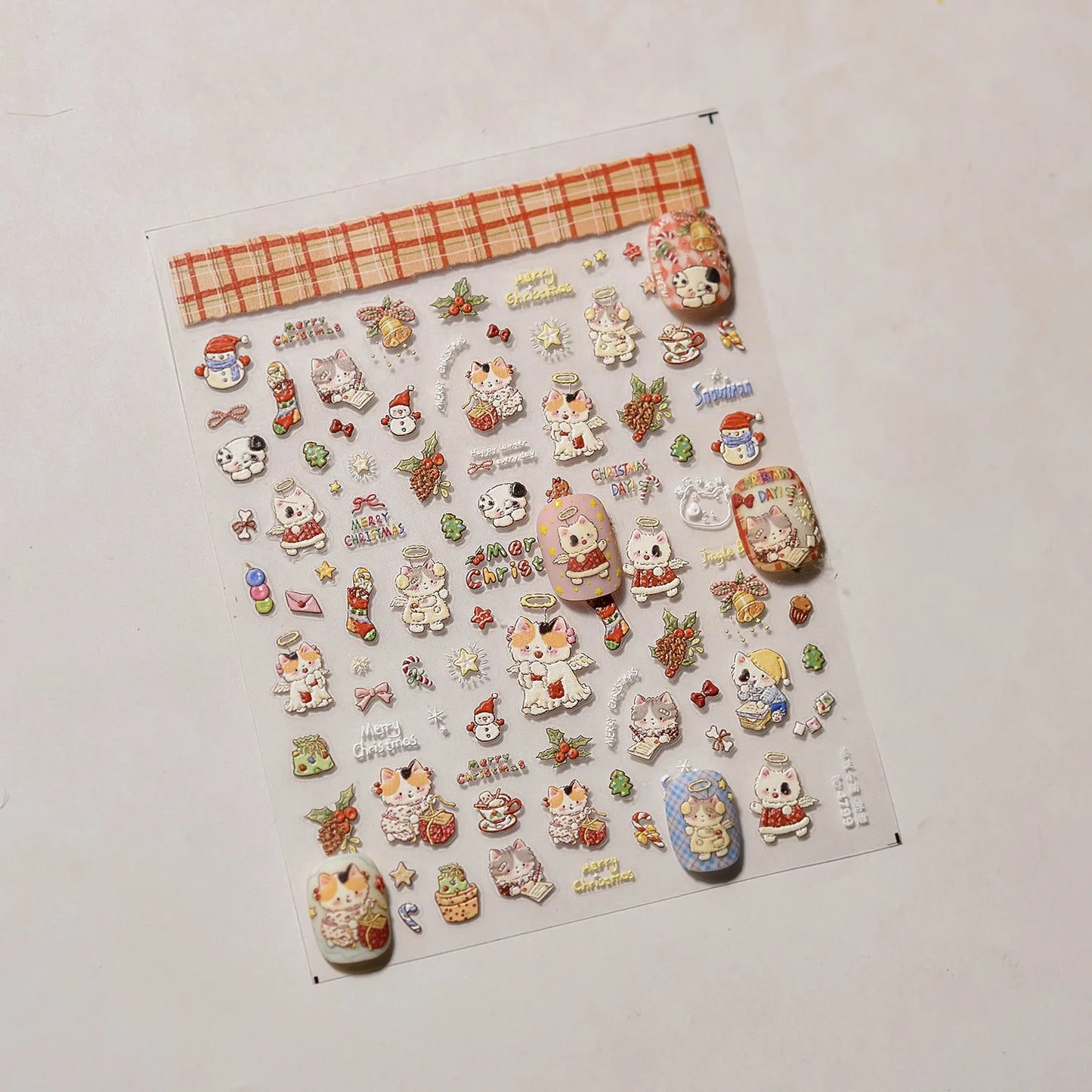 Colorful Balloon Cute Puppy Flower Cherry Bowknot Love Happy Dog Animal Self Adhesive Nail Art Sticker Decoration Manicure Decal