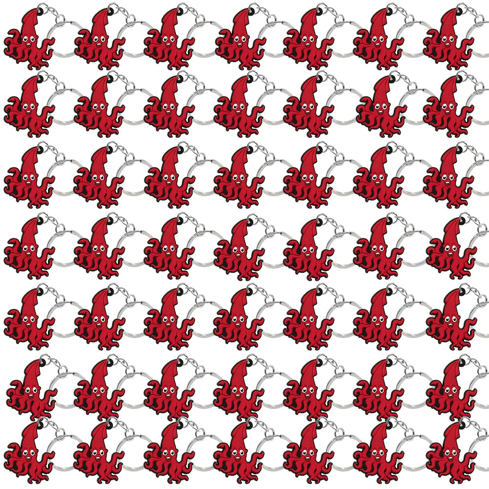 50PCS Cute Animal Keychain knife Ducks Dogs Cats Keyring for Women Men Kids Handbag Cool Car Key Accessories Friends Key Gifts