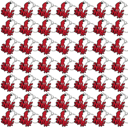 50PCS Cute Animal Keychain knife Ducks Dogs Cats Keyring for Women Men Kids Handbag Cool Car Key Accessories Friends Key Gifts