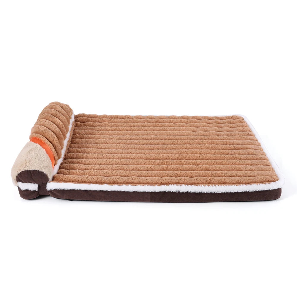 Elastic Small Cat Kennel Cushion Comfortable Large Cat Bed All Seasons Warm Medium Dog Sofa Mat Soft Puppy Kennel with Pillow