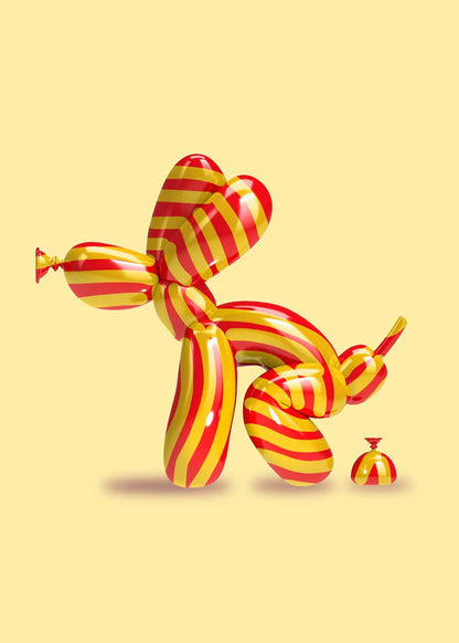 Pink Balloon Dog Posters and Prints Canvas Painting Modern Funny Wall Art Picture for Preppy Bedroom Teens Dorm Room Decor Gift