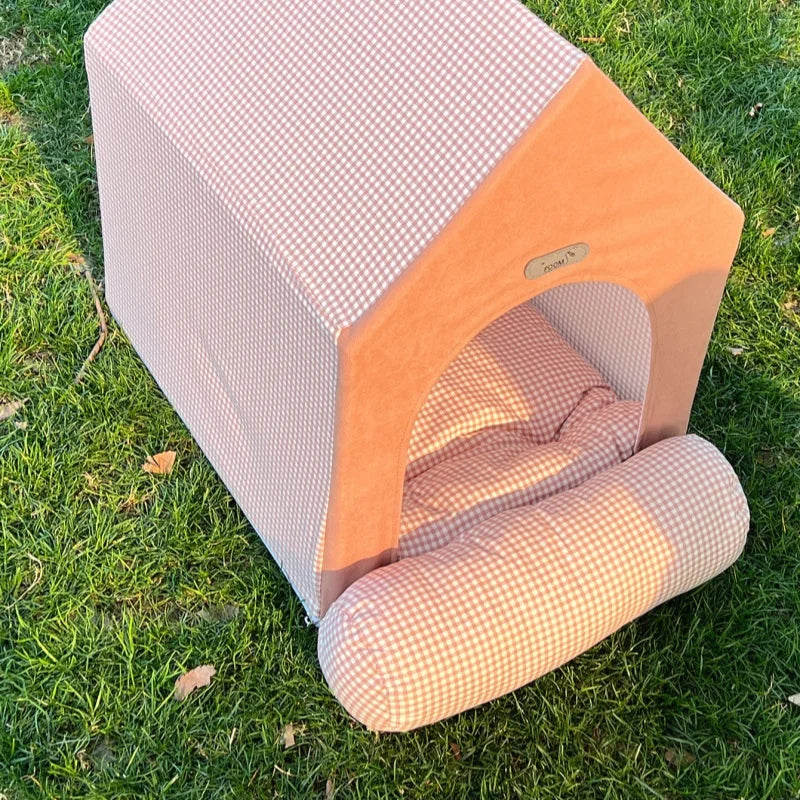 Foldable Pet House Kennel Bed For Small Medium Dogs Cats Winter Warm Cat Bed Nest Pet Products Pets Puppy Cave Sofa New Arrival