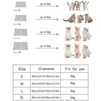 Comfortable Cat And Dog Sleeping Mat, Warm Blanket, Cartoon Double-Sided Pet Mat