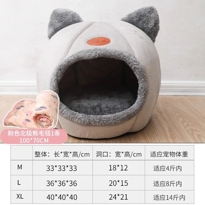 the TEDDY DOGHOUSE - Doghouse, All-Season Universal Dog/Cat House, Closed Pet House, Teddy Doghouse Products, Detachable and Washable