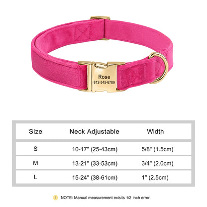 the COZY CREST PERSONALIZED COLLAR - Custom Dog Collar, Soft Velvet Dog Collars, Winter Personalized Pet ID Tag Plush Necklace for Small to Large Dogs, Pug, Free Engraving