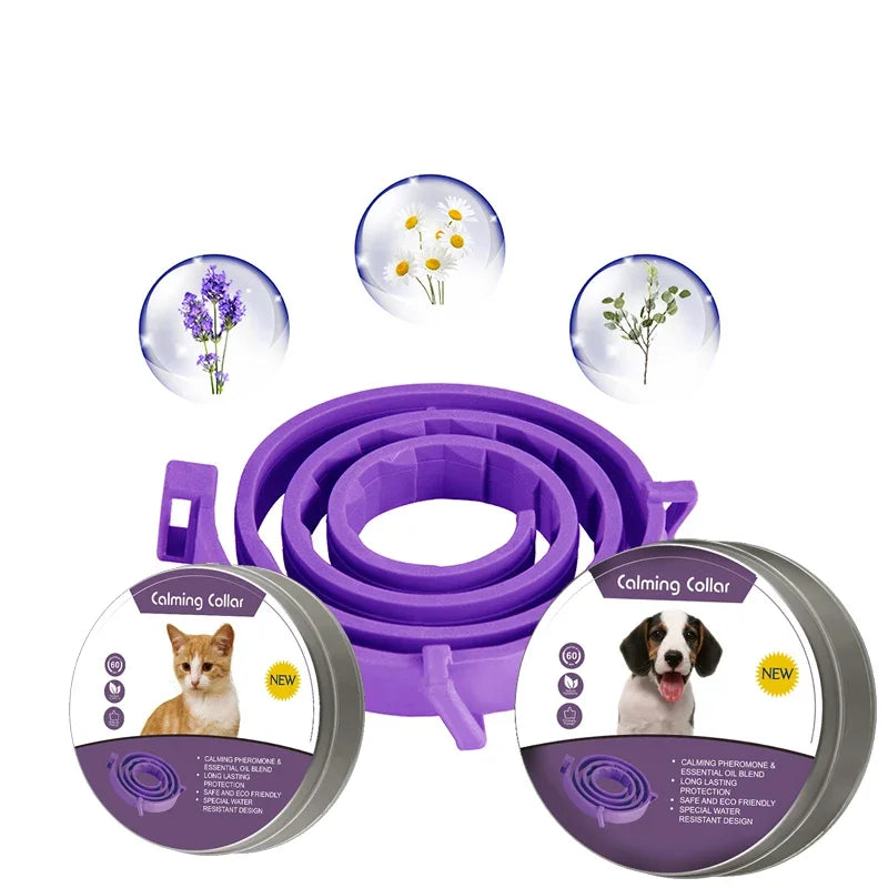 the TRANQUILTAIL CALMING COLLAR - Pet Calming Collar for Cats/Dogs, Adjustable Anxiety Pheromone Reducing Pet Collar, Lasting Natural Calm Relax Soothing Collars