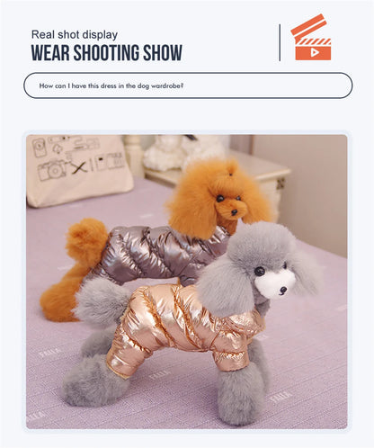 Waterproof Pet Jumpsuits Winter Fleece Dog Clothes Coat with D-ring for Small Dogs Yorkshire Bichon Puppy Clothing ropa perro