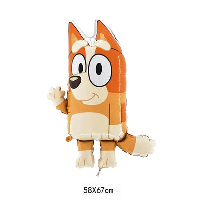 Cartoon Blue Dog Birthday Bluey Birthday Decoration Set Blueys Cups Banner Straws Bluey Balloons Set Kid Toy Gift Party Supplies