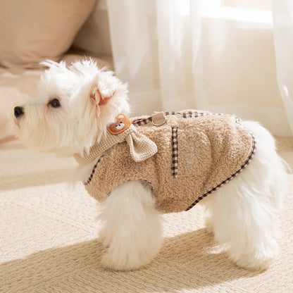 Cute Bear Duck Fleece Dog Coat Autumn Winter Puppy Clothes Pet Costume Cat Clothing Chihuahua French Bulldog Dog Vest Jacket