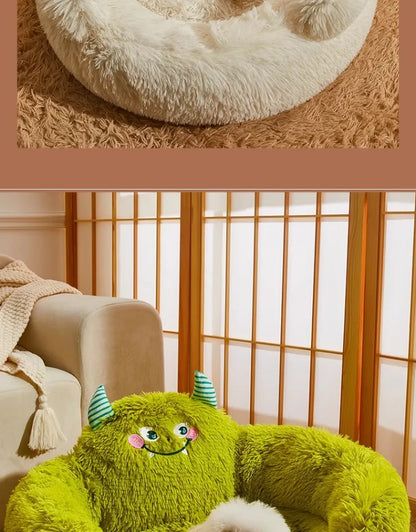 Dog Kennel Winter Warm Dog Bed Small Dogs Teddy Nest Pet Cushions Sofa Sleeping with Cat Nest Four Seasons Universal