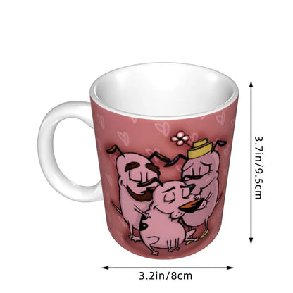 Personalized C-Courage The Cowardly Dog Coffee Mug DIY Ceramic Milk Tea Mug Cup