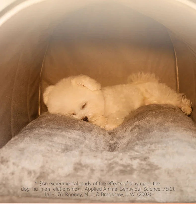 Winter Dog Bed Self-Warming Puppy House Cozy Cat Sleeping Tent Cave Beds Indoor Kitten Nest Kennel Hut for Small Medium Dog Cats