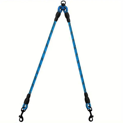 the TANGLELESS TWIN LEASH - Dual Dog Leash - 360 Swivel No Tangle Walking Leash for Small Dogs - Double the Fun and Safety on Walks