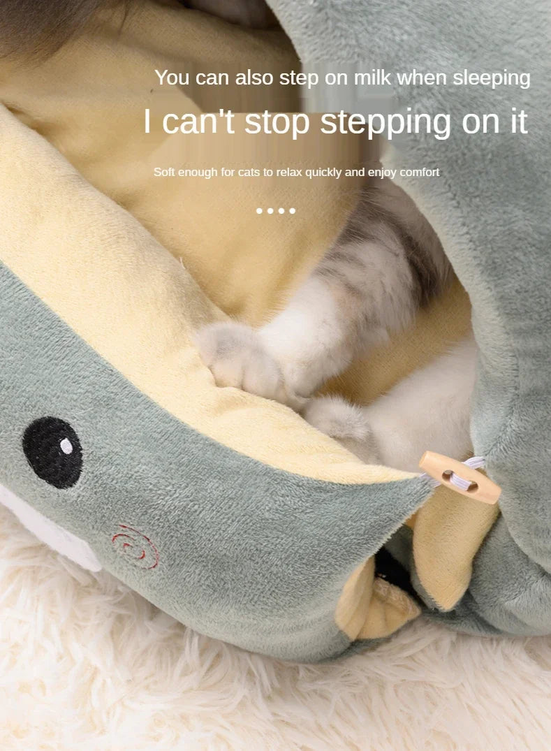 2 In1 Dinosaur Pet Dog House Foldable Cat for Small Dogs Bed Winter Warm Puppy Pads Sofa Removable Sleeping Kennel Nest Products