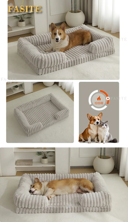 2025 Cross-border new product pet litter winter warm large dog kennel pet mat cat litter dog bed dog mat