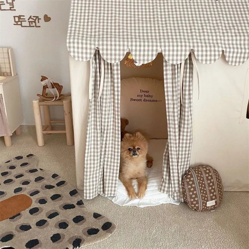 Pet Tent Bed Portable Indoor Thickened Cat Sleep House for Kitten Puppy Playpen Cage Kennels Breathable Pet Products Supplies