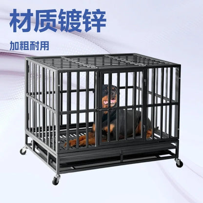the DOG CAGE - 38 Exit Dog Cage, Large Outdoor Reinforced Golden Retriever/Labrador Cage, Medium Pet Cage