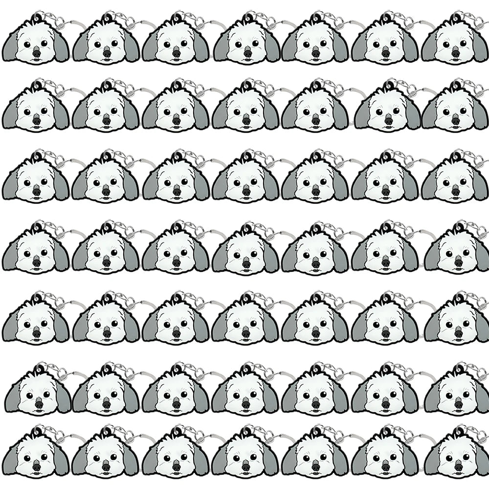 50PCS Cute Animal Keychain knife Ducks Dogs Cats Keyring for Women Men Kids Handbag Cool Car Key Accessories Friends Key Gifts