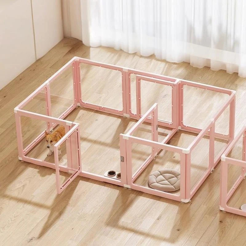 Minimalist Style Pet Supplies Pet Store Doghouse Acrylic Fence Small Pet Dog Interior Decoration Transparent Isolation Pet Bed