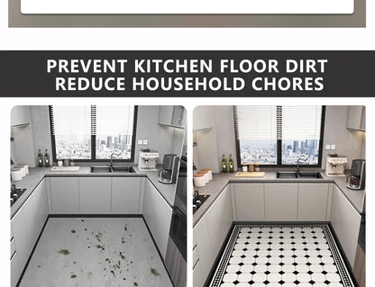 Pet Feeding Mat Waterproof Pvc Leather Carpet Cat Dog Anti-urine Floor Mats Pink Plaid Sweet Home Decoration Rug for Kitchen