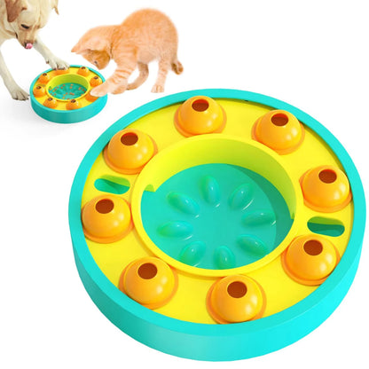 3in1 Interactive Dog Puzzle Toys - Fun Slow Feeder Brain Education Treat Puzzles with IQ Squeak Design - Educational Dog Toys