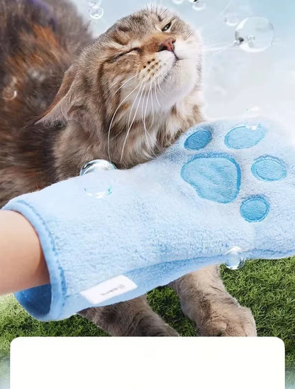 Pet Grooming Glove Quick Drying Dogs Paw Towel Microfiber Double Sided Dogs Grooming Mitt for Medium Small Dogs