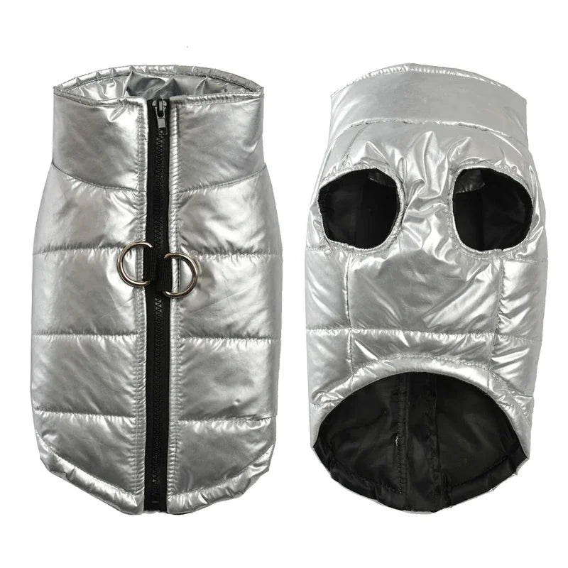 Waterproof Pet Jacket Winter Warm Dog Clothing Outdoor High Neck Vest Coat With D-ring For Small Medium Dogs Cats Chihuahua