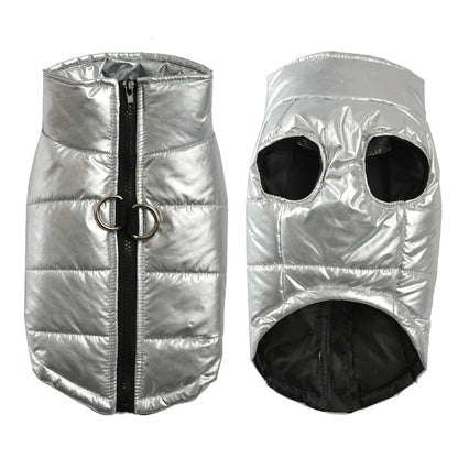 Waterproof Pet Jacket Winter Warm Dog Clothing Outdoor High Neck Vest Coat With D-ring For Small Medium Dogs Cats Chihuahua