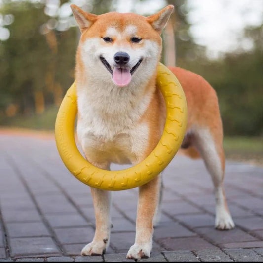 Dog Ring Toys Indestructible Chewing Flying Floating Training Tools Fetch for Small Medium Large Dogs Throwing Catching Flying