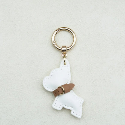 Kawaii Cute Chubby Leather Keychain French Bulldog Charm Dog Dolls Bag Hanging Exquisite Dog Pendant Friend