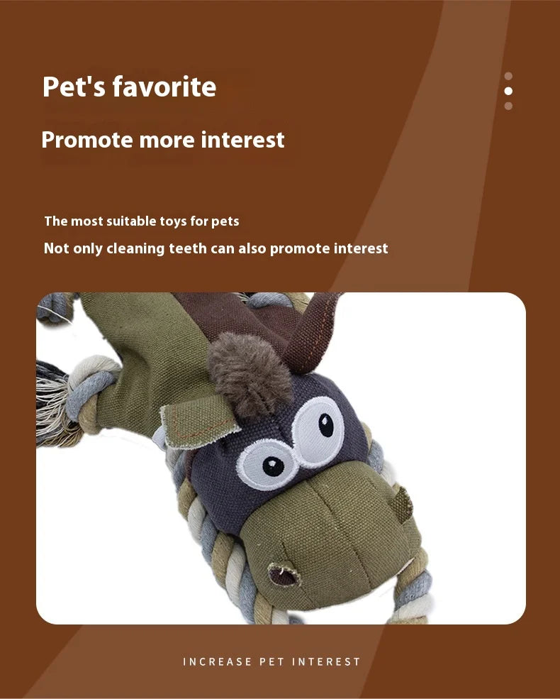 New Sell Well Plush Dog Toy Animals Shape Bite Resistant Squeaky Toys Corduroy Dog Toys For Small Large Dogs Puppy Pets Toys