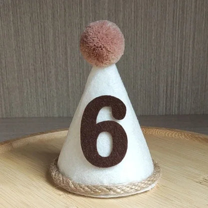 강아지 모자 Pet Birthday Hat Dog Hat Non-woven Fabric Number Hats Headband Felt Digital Birthday Celebration Hat Шапка Для Собак