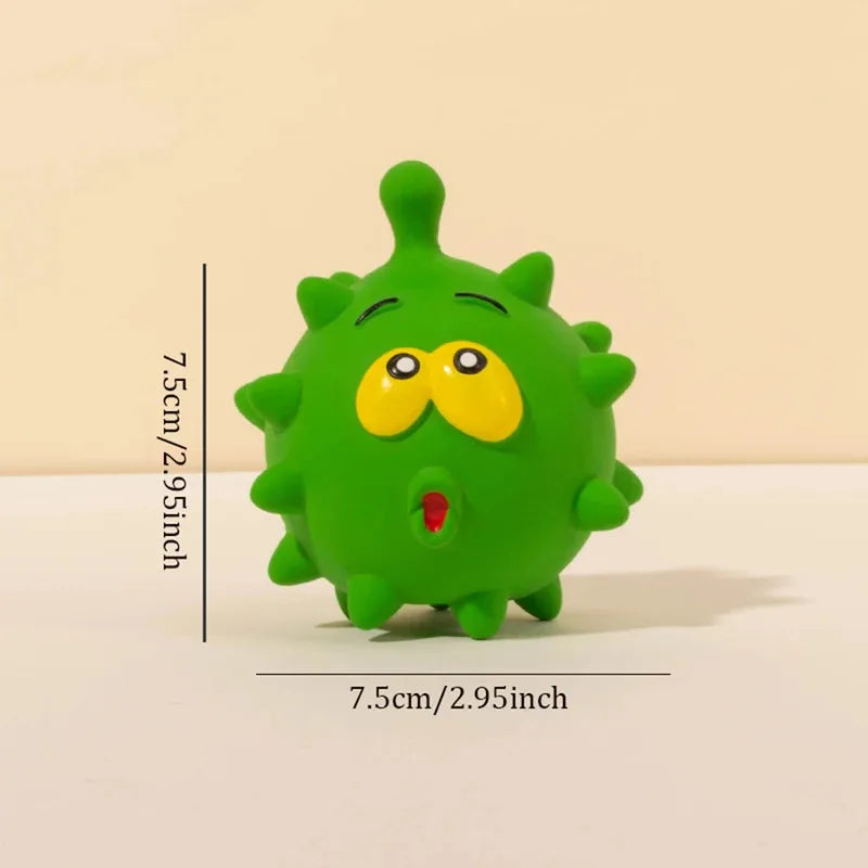 the GRIP'N'GNAW SQUEAKY - 1PC Cute Squeaky Pet Dog Interactive Chew Toy, Puppy Bite Resistant Thorn Tooth Cleaning Toy, Molar Chew Toys for Dogs, Supplies