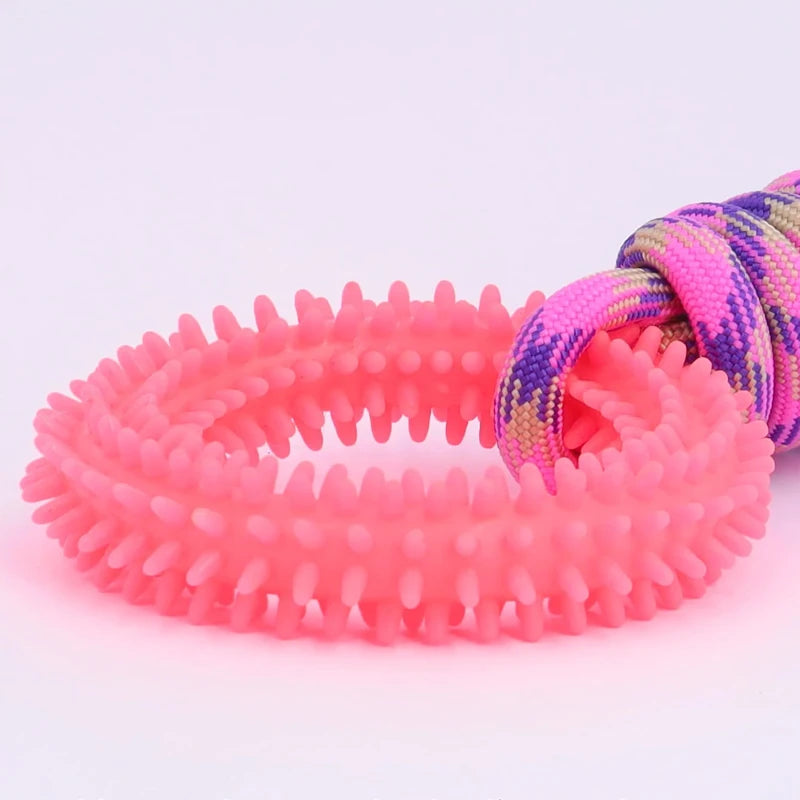 1PC Supet Interactive Training Pet Toy Ring Spiked Ring Dog Teeth Cleaning Pet Supplies Dog Teeth Grinding Durable toys