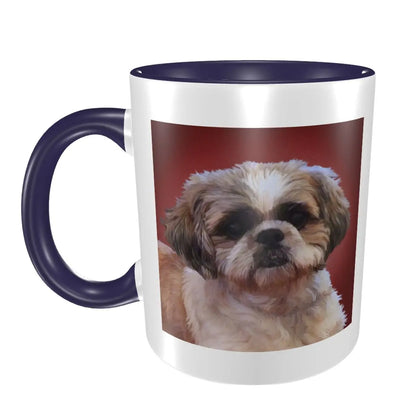 Shih Tzu Dog Mug Funny Ceramic Coffee Cups Tea Mugs Milk Cup Drinkware Gifts for Friends