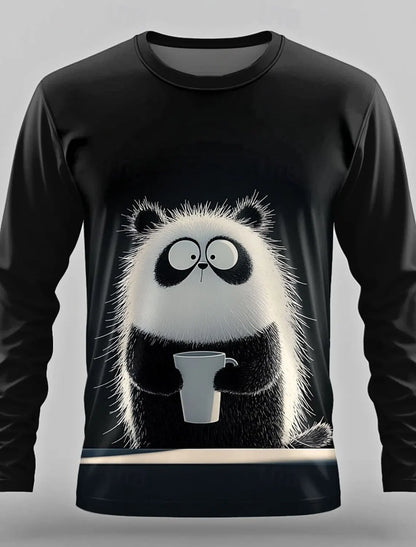 the FURRY FRIEND - Vintage Long Sleeve T-Shirts, Funny Dog 3D Print Streetwear Loose Men/Women/Unisex Round Neck Harajuku Oversized T-Shirt Clothes