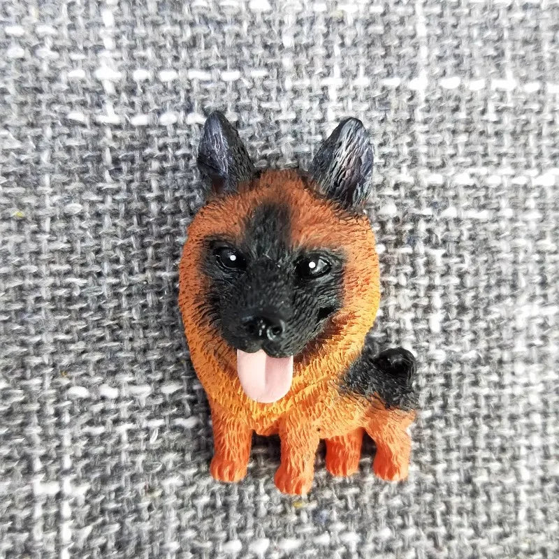 3D animal magnet refrigerator sticker simulation dog labrador Pug corgi Teddy Bichon resin Craft wall door home decoration gifts
