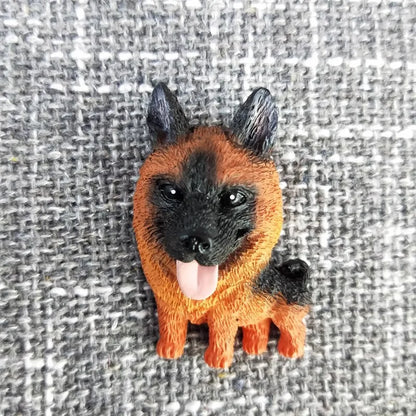 3D animal magnet refrigerator sticker simulation dog labrador Pug corgi Teddy Bichon resin Craft wall door home decoration gifts