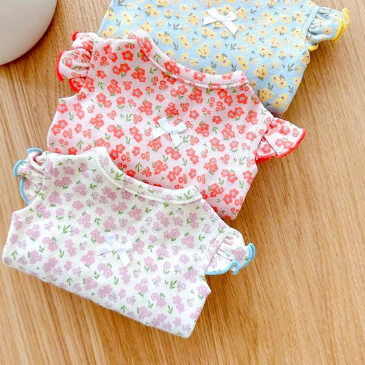 Luxury Dog Clothes Floral Print Dog Vest T-shirt for Chihuahua Bulldog Clothing Spring Lovely Puppy Cat Vest Summer Pet Costume