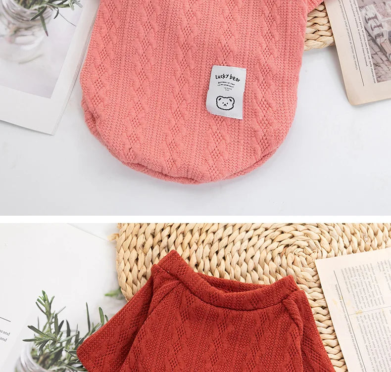 Winter Dog Clothes For Small Dog Designer Luxury Jersey Wool Dog Sweater For Chihuahua York Bulldog Sphynx Cat Knitting Clothing