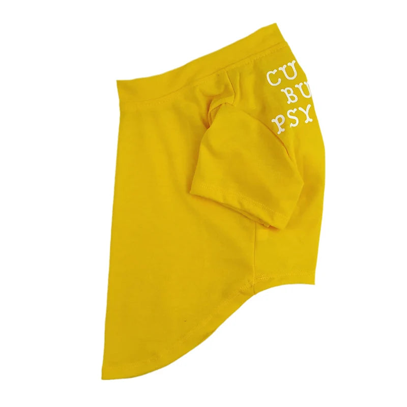 Spring Summer Pet Dog Clothes Round Neck T-shirt for Small Dogs French Bulldog Shiba Inu Puppy Pullovers Letter Print Vest