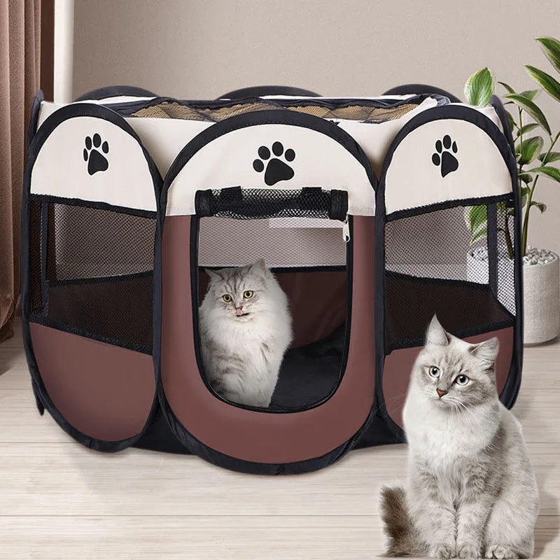 Pet nest pet dog cat delivery room foldable cat nest pet fence tent octagonal cage pet supplies