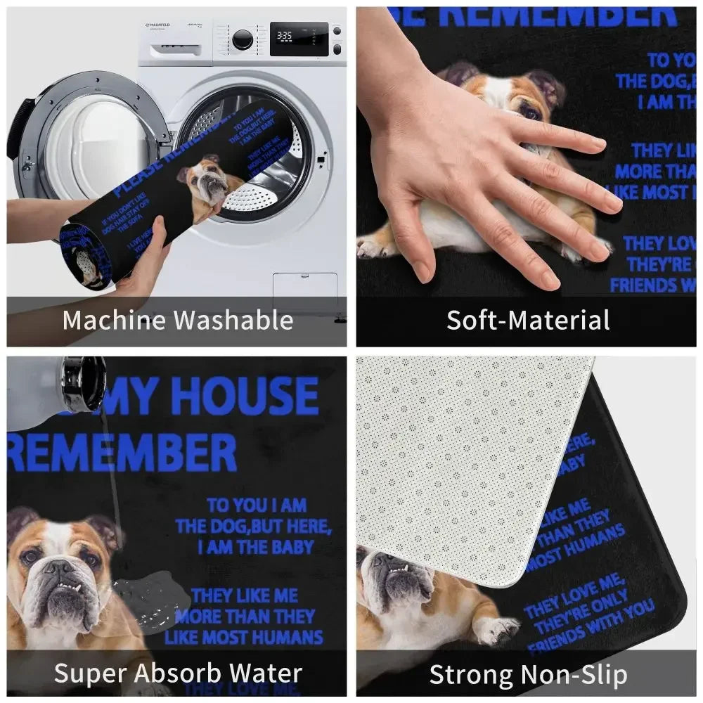 Beagle Dog Doormat Non-Slip Kitchen Bath Mat Living Room Door Floor Entrance Carpet Rug