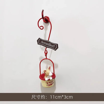 3D Fridge Magnet Puppy Cartoon Cat and Dog Refrigerator Stickers  Anti-theft Entrance Door Decorative Magnetic Creative Message