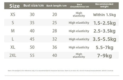 Four Seasons NewinsJapanese and Korean Style Thermal Pet Dog Cat Clothes Teddy Bichon Pulling Vest Wholesale