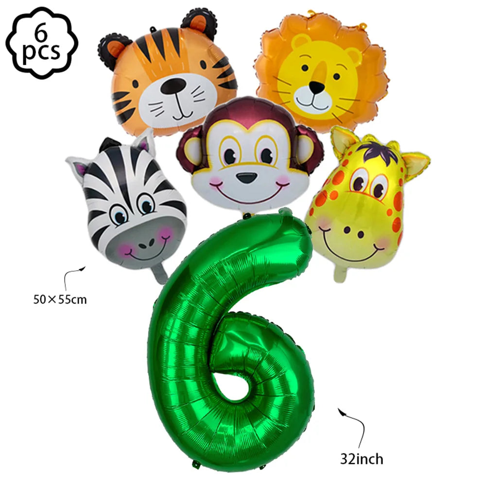Jungle party Banner Garland Hanging swirls decor Jungle Wild One Birthday decor Safari Jungle Animals Birthday Party Decoration
