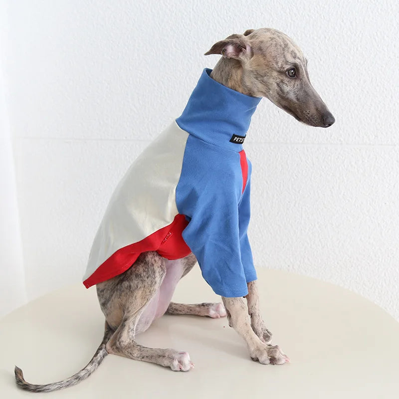 8colors Italian Greyhound Hound Two-Legged Clothes Fashionable Multicolor Soft Comfortable Elastic Fashion Patchwork Dog Clothes
