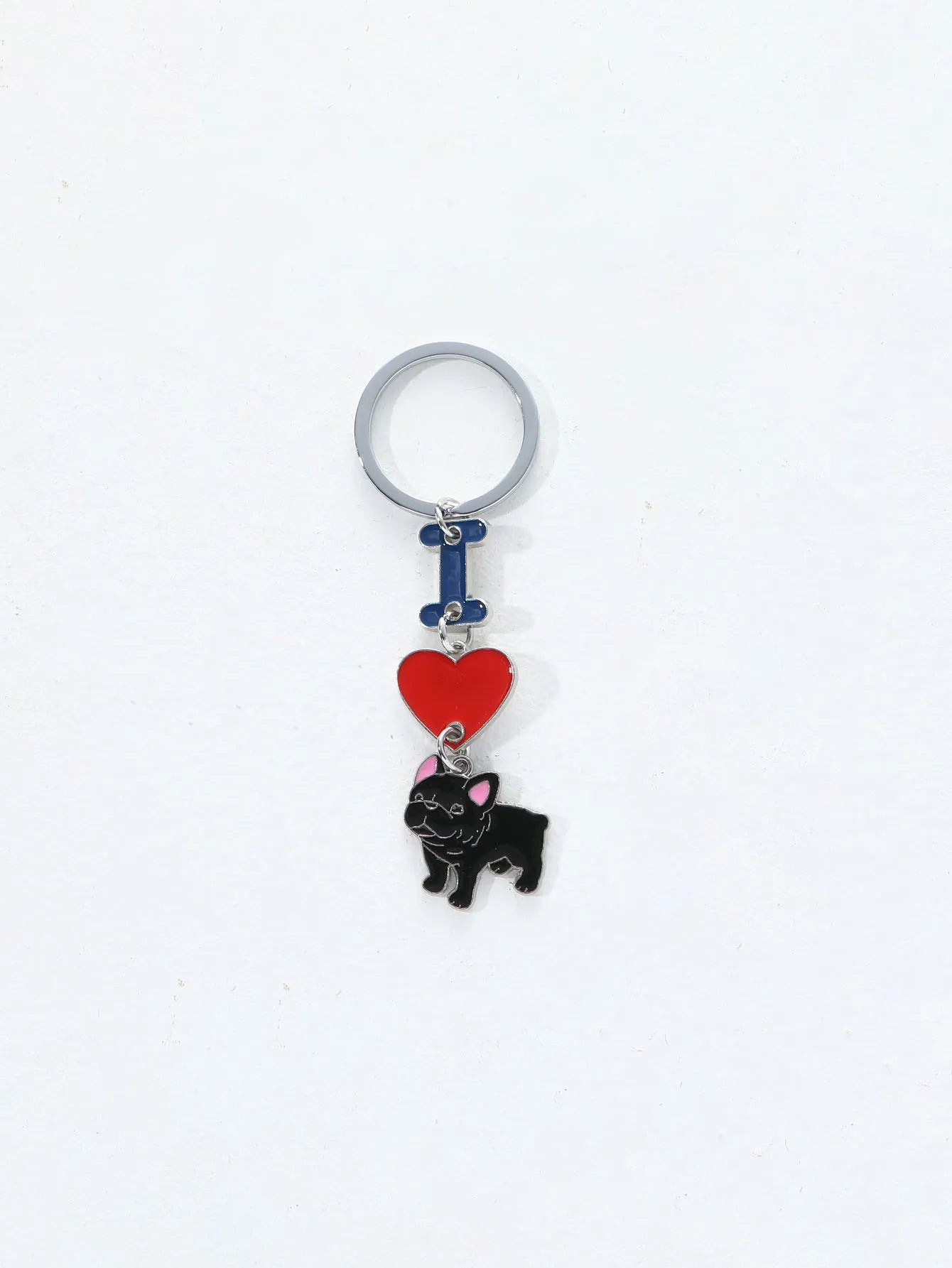 Pet dog car keychain pendant creative metal accessories key ring holiday gifts