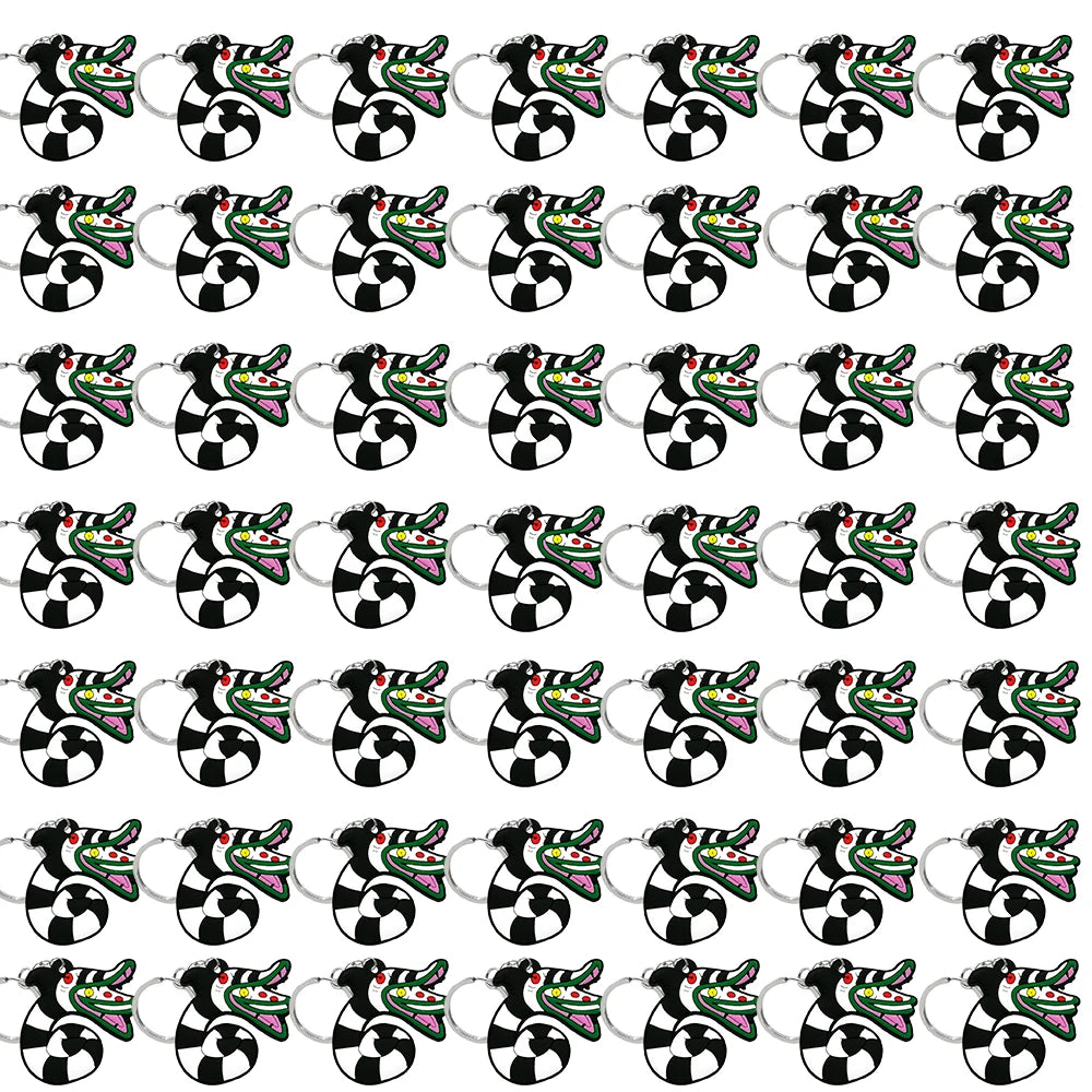 50PCS Cute Animal Keychain knife Ducks Dogs Cats Keyring for Women Men Kids Handbag Cool Car Key Accessories Friends Key Gifts