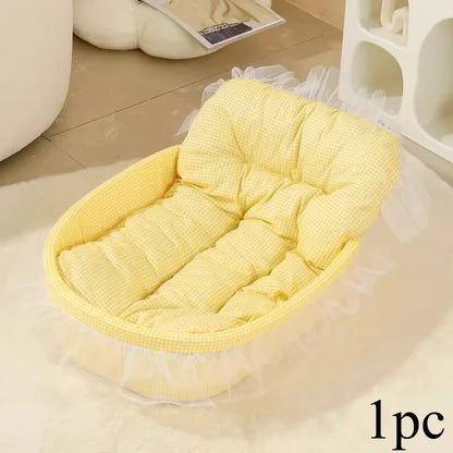 Macaron Color Dog Bed Pet Kennel Four Seasons Universal Winter Dopamine Cat Nest Deep Sleeping Nest Pet Supplies